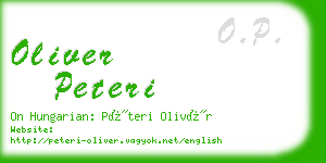 oliver peteri business card